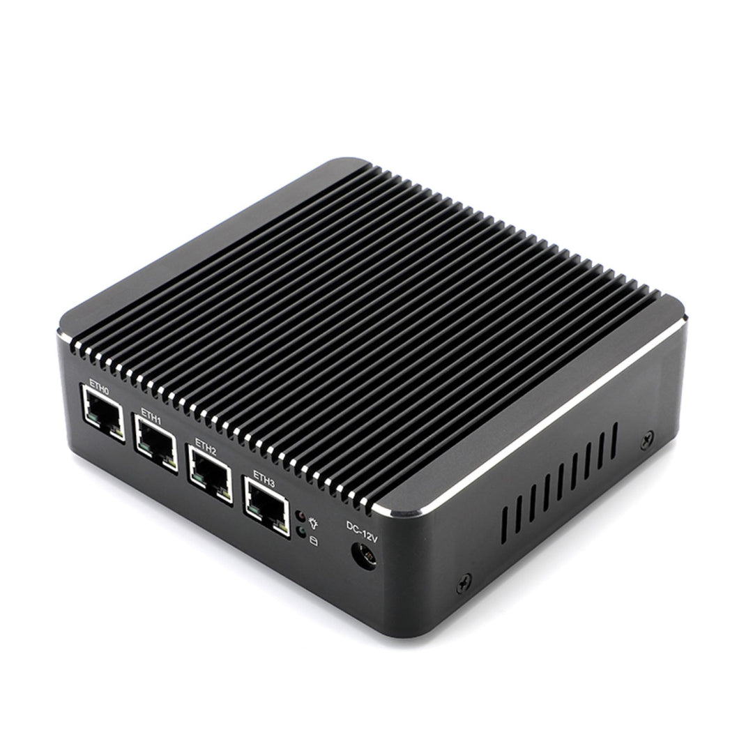 N2940 Quad Core Firewall Micro Appliance, Mini PC, Router with 8G RAM 128G SSD, 4 RJ45 1GBE Port AES