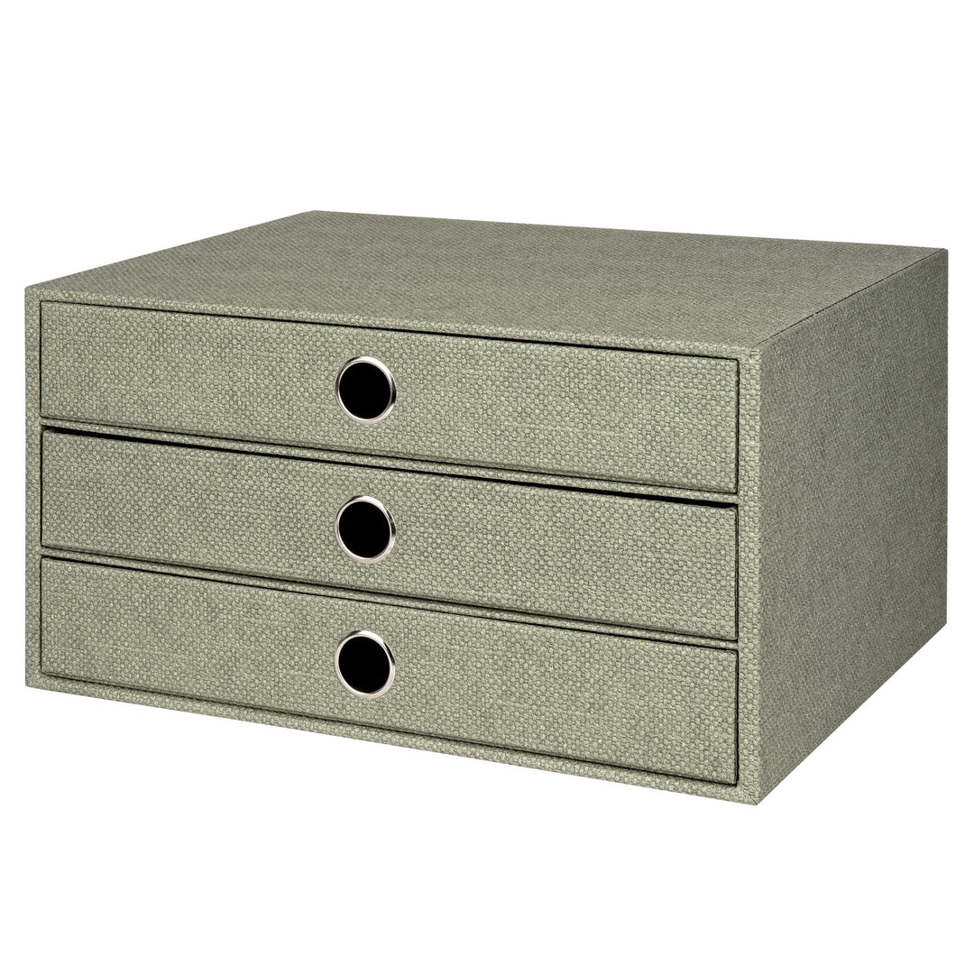 Rössler SOHO 3er Schubladenbox A4 aus Papier | Büro Organizer Schreibtisch| Schubladen Organizer Bür