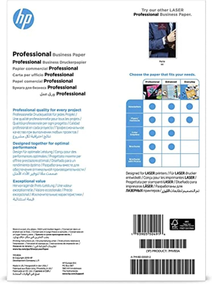 HP Professional Business Laser-Papier (A4, 150 Blatt, glänzend, 200 g/m²) glänzend A4 200g/m, glänze