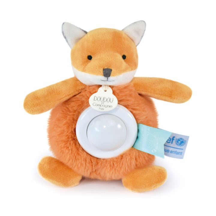Doudou et Compagnie - Nachtlicht Fuchs Plüsch Musik und Licht für Kinder – mit 3 Lichtern – Grösse 2