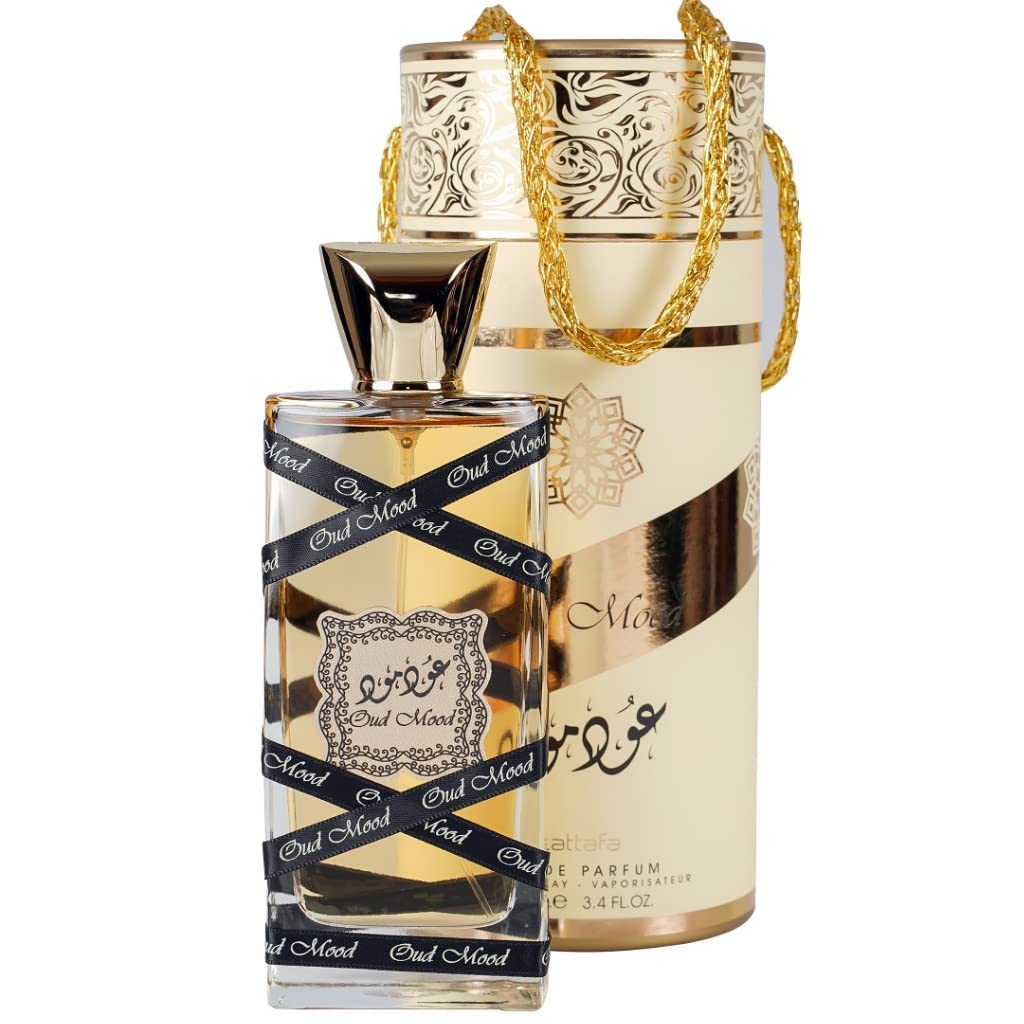 Parfum „Oud Mood“ von Lattafa, 100 ml, Duftnoten: Blumen, Bernstein, Moschus, Holz
