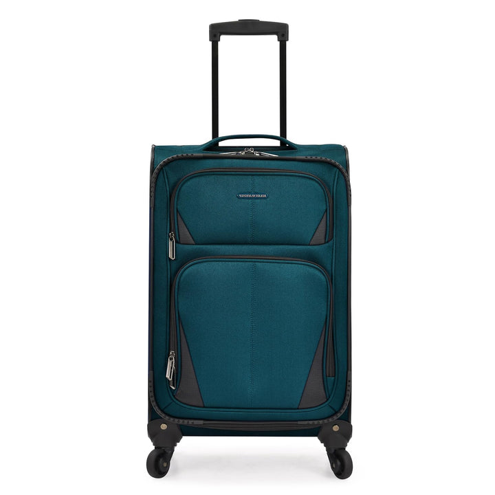 U.S. Traveler Aviron Bay Erweiterbares Softside Gepäck mit Drehrädern 3 Piece Luggage Blaugrün/ein H