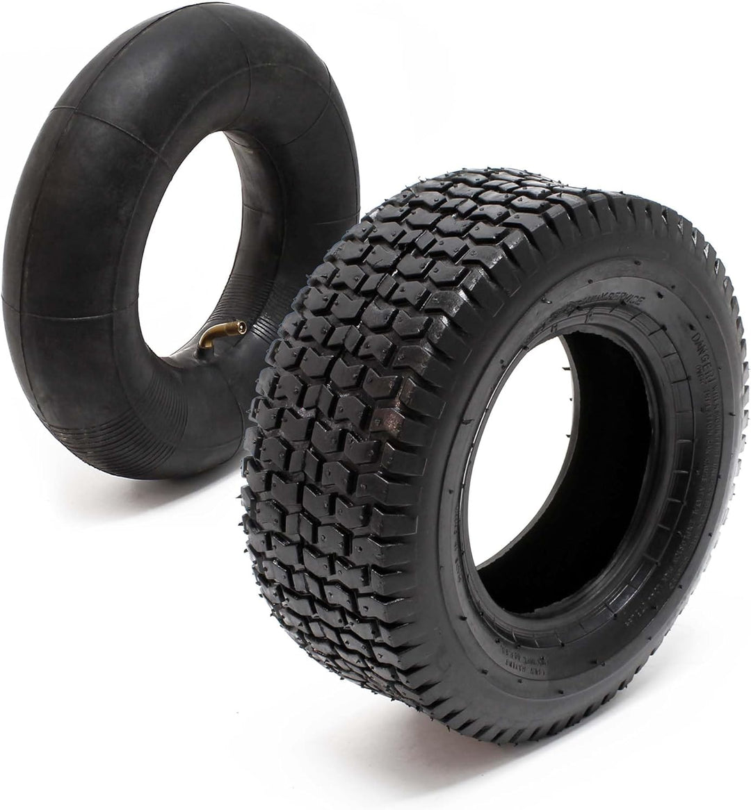 2xReifenmantel 2xSchlauch für Aufsitzmäher/Rasentraktor 16x6.50-8 4PR Winkelventil