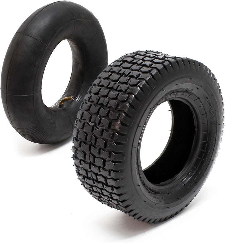 2xReifenmantel 2xSchlauch für Aufsitzmäher/Rasentraktor 16x6.50-8 4PR Winkelventil