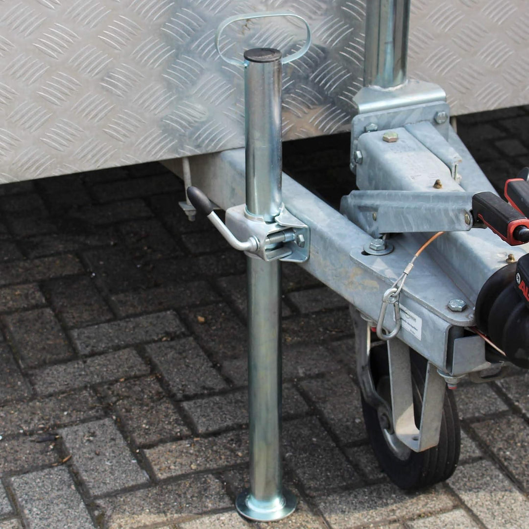 Wiltec Stützen für Anhänger 700 mm x ø 49 mm 2 Stück Anhängerstützen mit Klemmschellen Abstellstütze