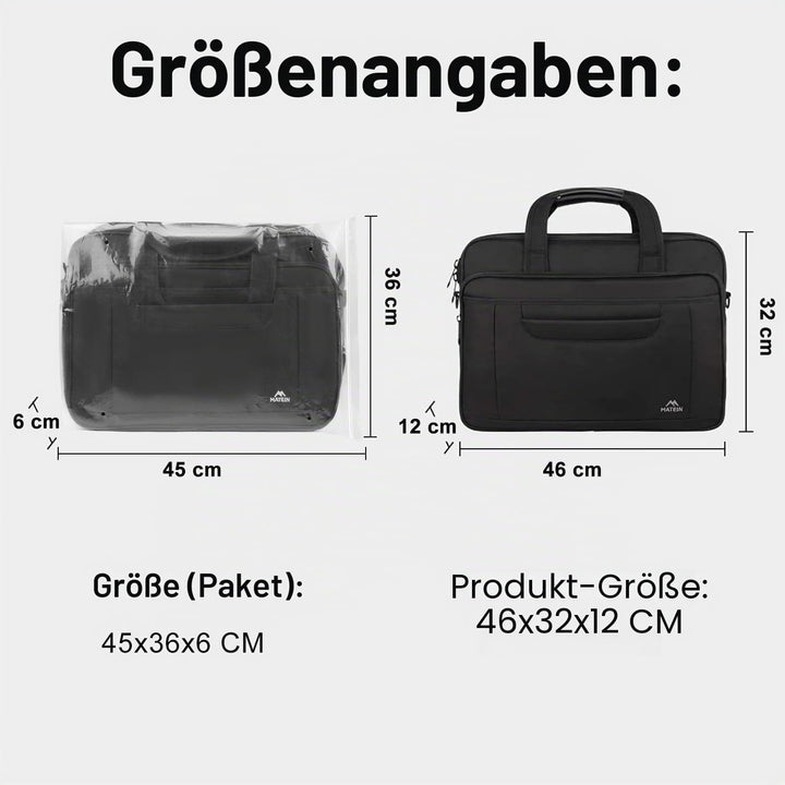 MATEIN Laptoptasche 17,3 Zoll, Gross Laptop Tasche 17 Zoll Aktentasche Herren Wasserdicht Arbeitstas