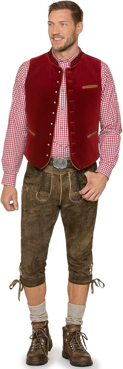 Stockerpoint Herren Weste Ricardo Trachtenweste 50 Rot (Dunkelrot), 50 Rot (Dunkelrot)