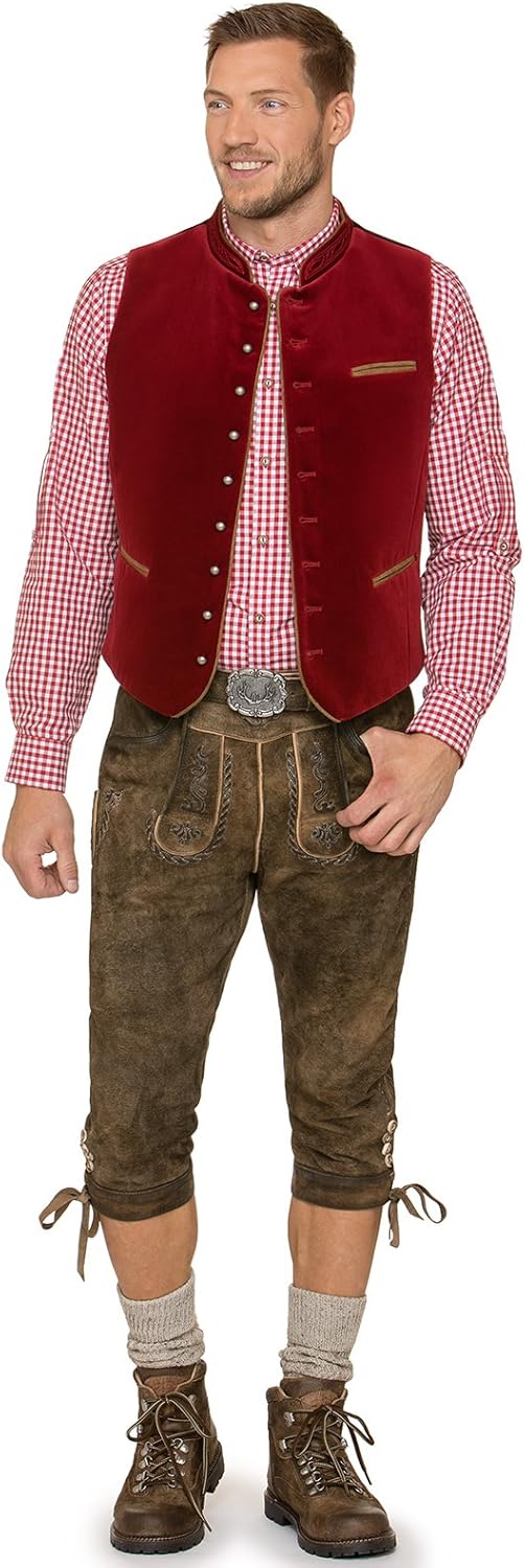 Stockerpoint Herren Weste Ricardo Trachtenweste 50 Rot (Dunkelrot), 50 Rot (Dunkelrot)