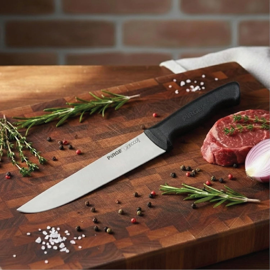 Pirge Ecco Metzgermesser 21 cm Schwarz Schlachtermesser - Fleischermesser - Stechmesser - Exzellente
