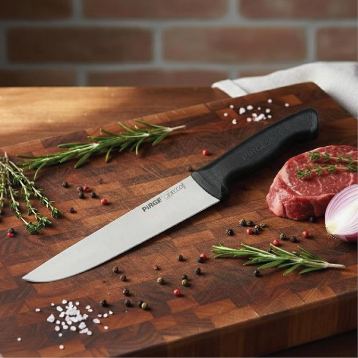 Pirge Ecco Metzgermesser 16,5 cm Schwarz Schlachtermesser - Fleischermesser - Stechmesser - Exzellen