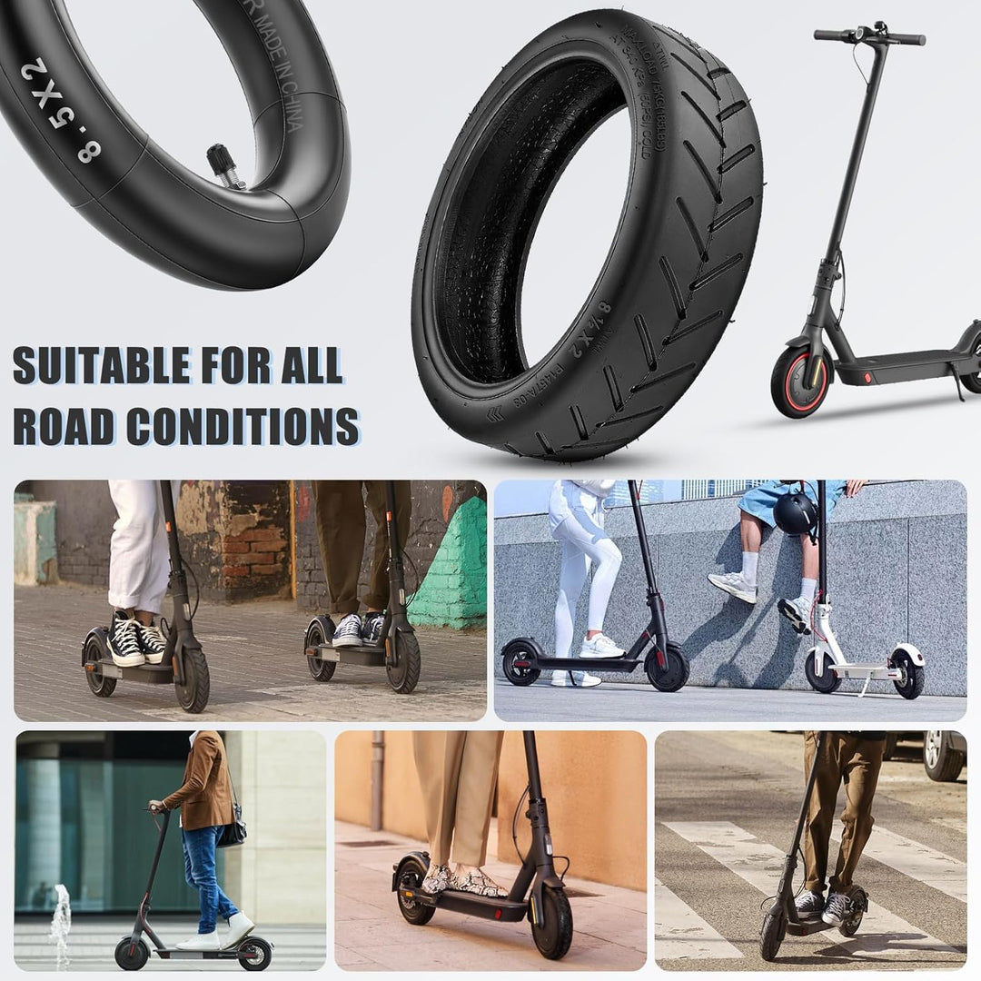 E Scooter Reifen 8 1/2 x2 Schlauch für Xiaomi Pro 2/Pro/M365/1S/Mi 3, 50/75-6.1 Reifen und Schlauch