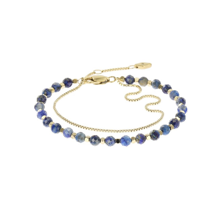 Fossil Damenarmband, All Stacked Up Perlenarmband, L: 200mm, B: 4mm Blau, Blau