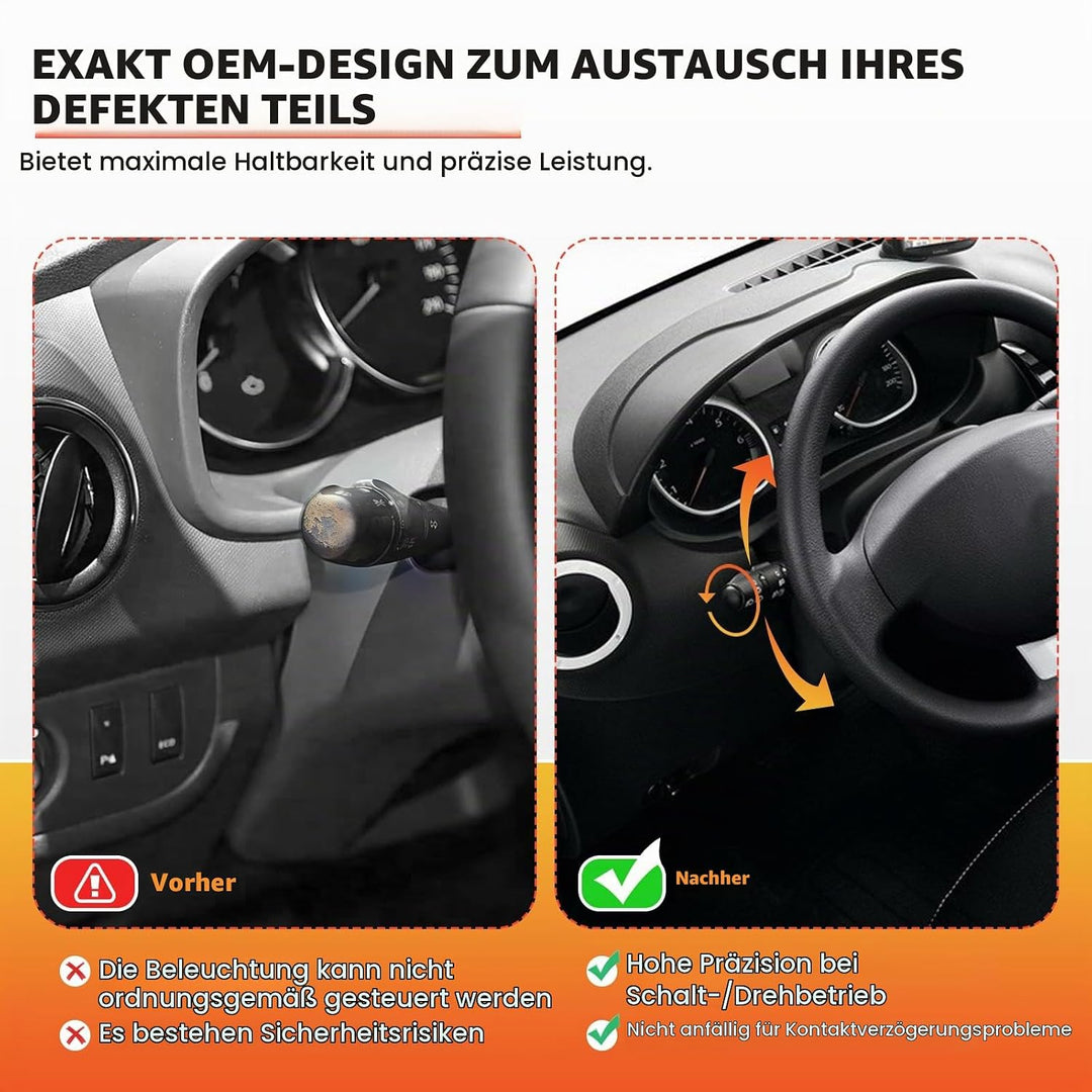 ZEALfix Lenkstockschalter Blinkerschalter für Dacia Lodgy 8201167988 Blinkender Steuerschalter 25540
