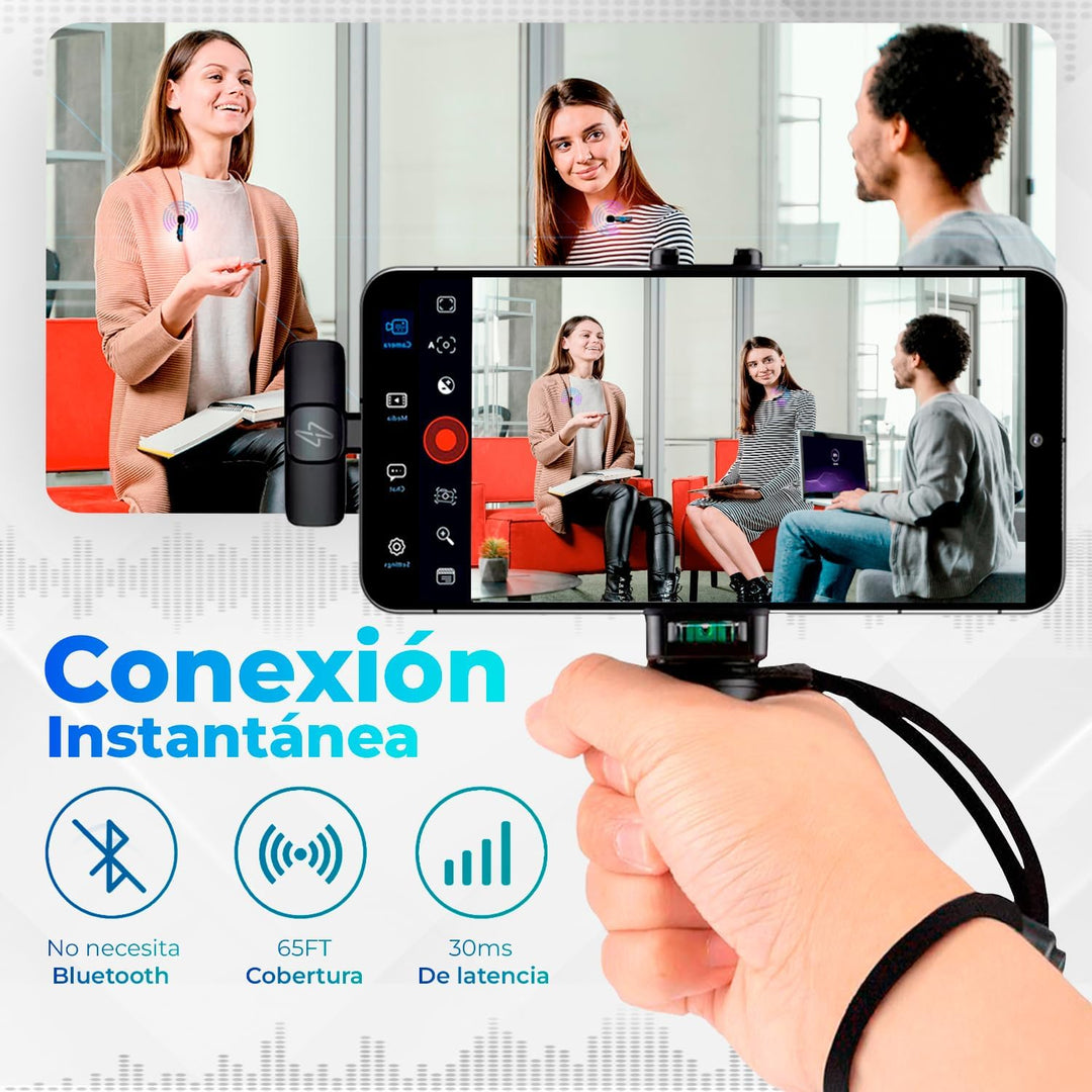 SAVAZ® Kabelloses Ansteckmikrofon – USB-C oder Lightning – 1 oder 2 Mikrofone – Plug & Play für iPho