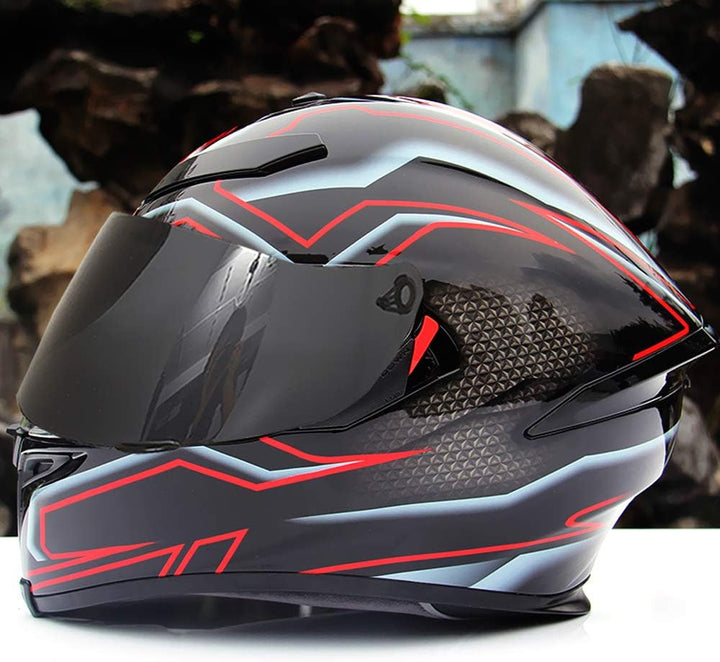 Shkalacar Motorrad Windschutz Helm Objektiv Visier Vollgesichts Helmvisier Ersatz für AGV K1 K3SV K5