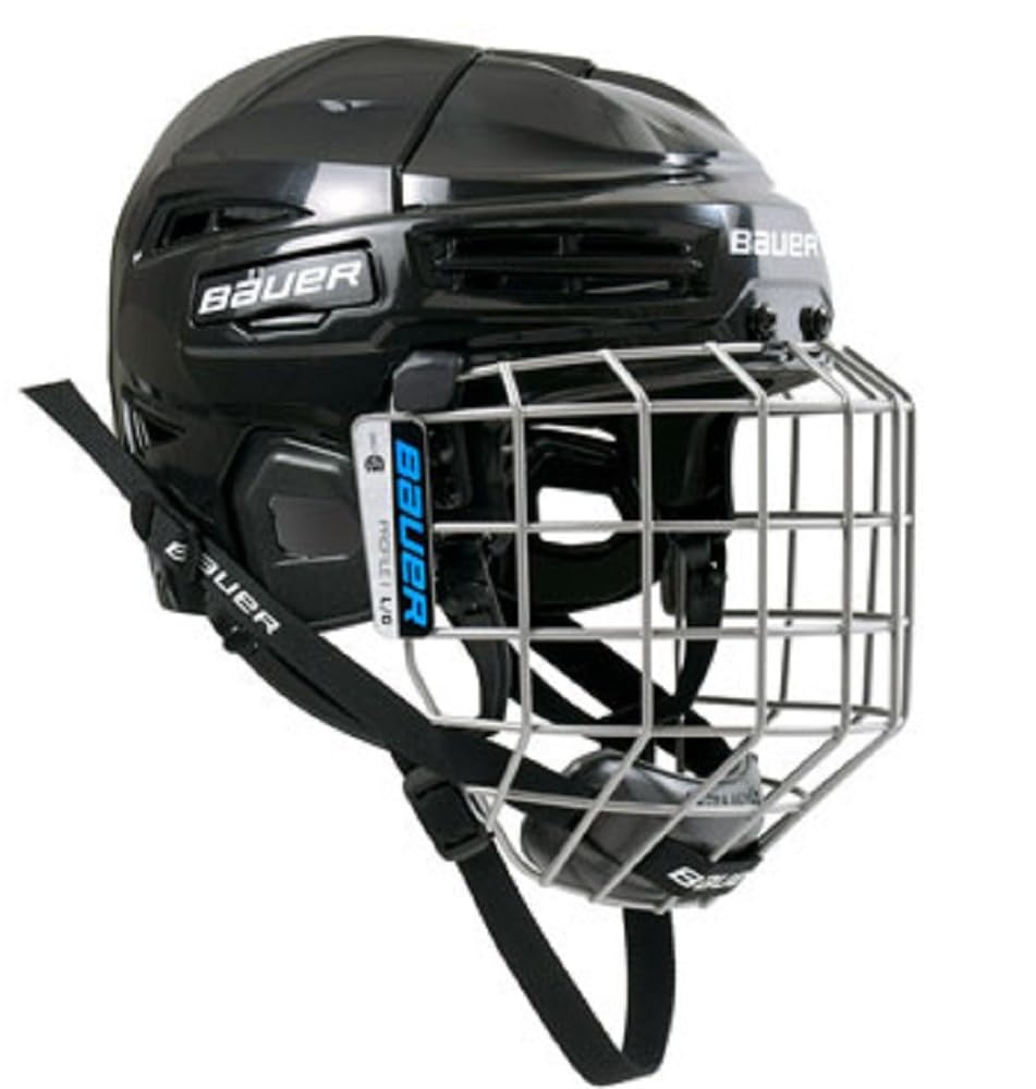 Bauer Helm mit Gitter IMS 5.0 L (54-58,5 cm) Schwarz, L (54-58,5 cm) Schwarz