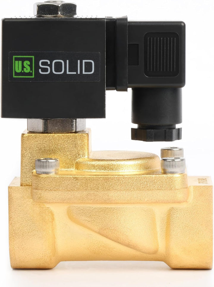 U.S. Solid Magnetventil Messing 3/8" 24V AC, 0,3-16 bar, stromlos geschlossen, VITON-Dichtung, G-Gew