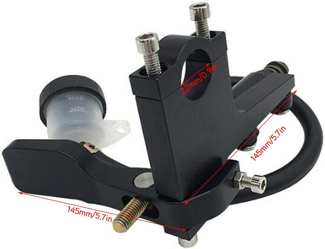 Yctze Aluminiumlegierung Bremspumpe 7 / 8in Motorradkupplung Daumenbremshebel Hintere Hauptpumpe Zyl