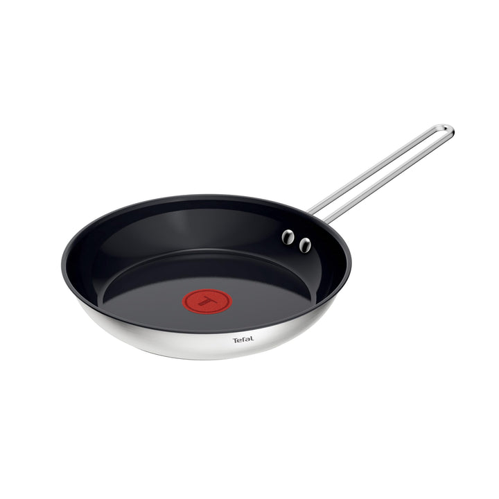 Tefal Nordica Edelstahl-Keramikpfanne 24 cm, Antihaftversiegelung, integrierter Thermo-Signal Temper