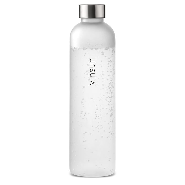VINSUN Trinkflasche 650ml, 1000ml, 1500ml - auslaufsicher, Kohlensäure geeignet, BPA frei, Tritan -