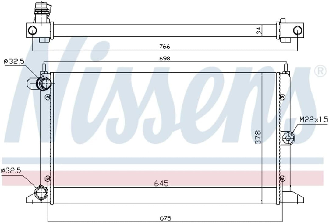 Nissens 67304 Kühler, Motorkühlung