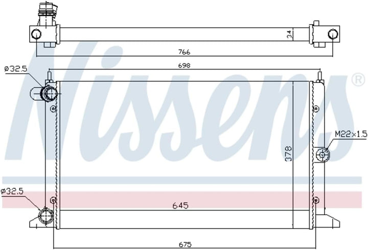 Nissens 67304 Kühler, Motorkühlung