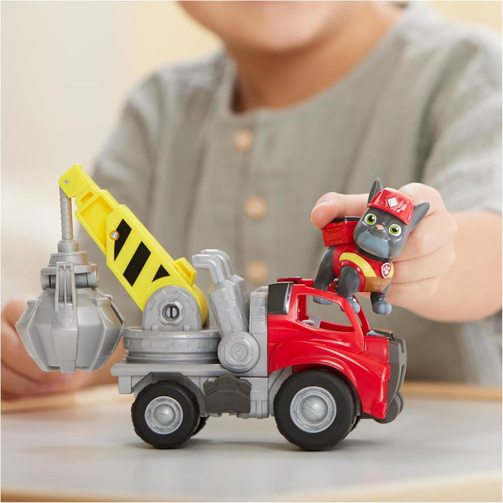 Rubble & Crew - Kran-Baufahrzeug mit Charger-Figur (Basis Fahrzeug), Spielzeug für Kinder ab 3 Jahre