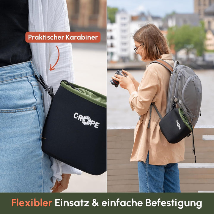 C-Rope Kamerabeutel aus Neopren, Neopren-Beutel mit Fleece-Fütterung, wasserabweisend, Kamerazubehör