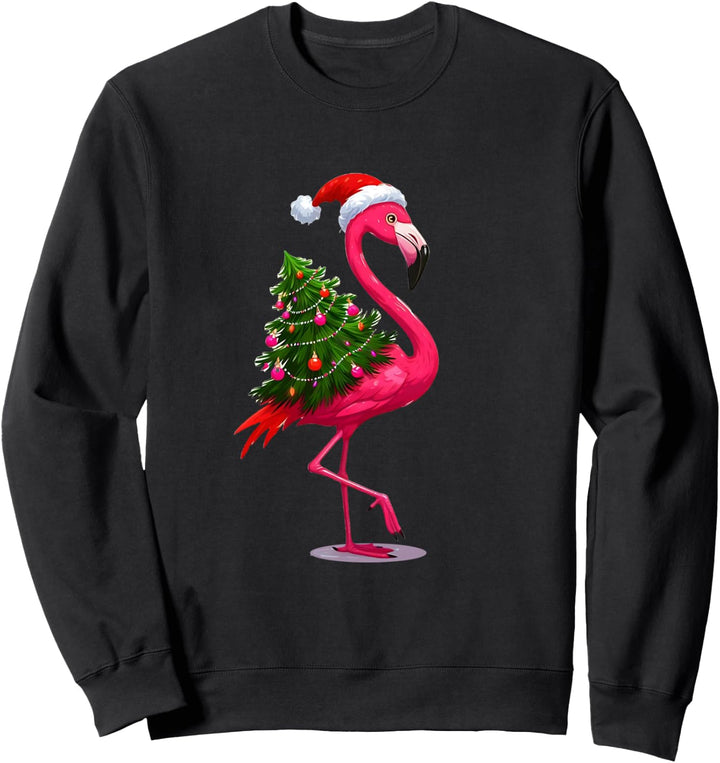 Flamingo Weihnachtsbaum Sweatshirt