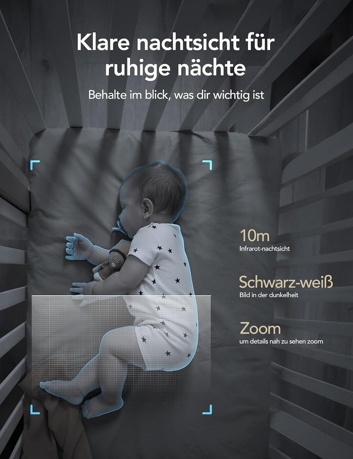 GNCC 4-Pack Überwachungskamera Innen, Haustierkamera mit App, 2.4Ghz WLAN