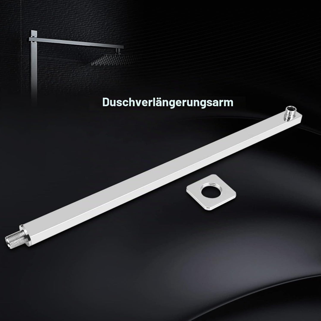 Garosa Brausearm Brausehalter 60cm Edelstahl Universal Duscharm Wandmontage für Kopfbrause Regendusc