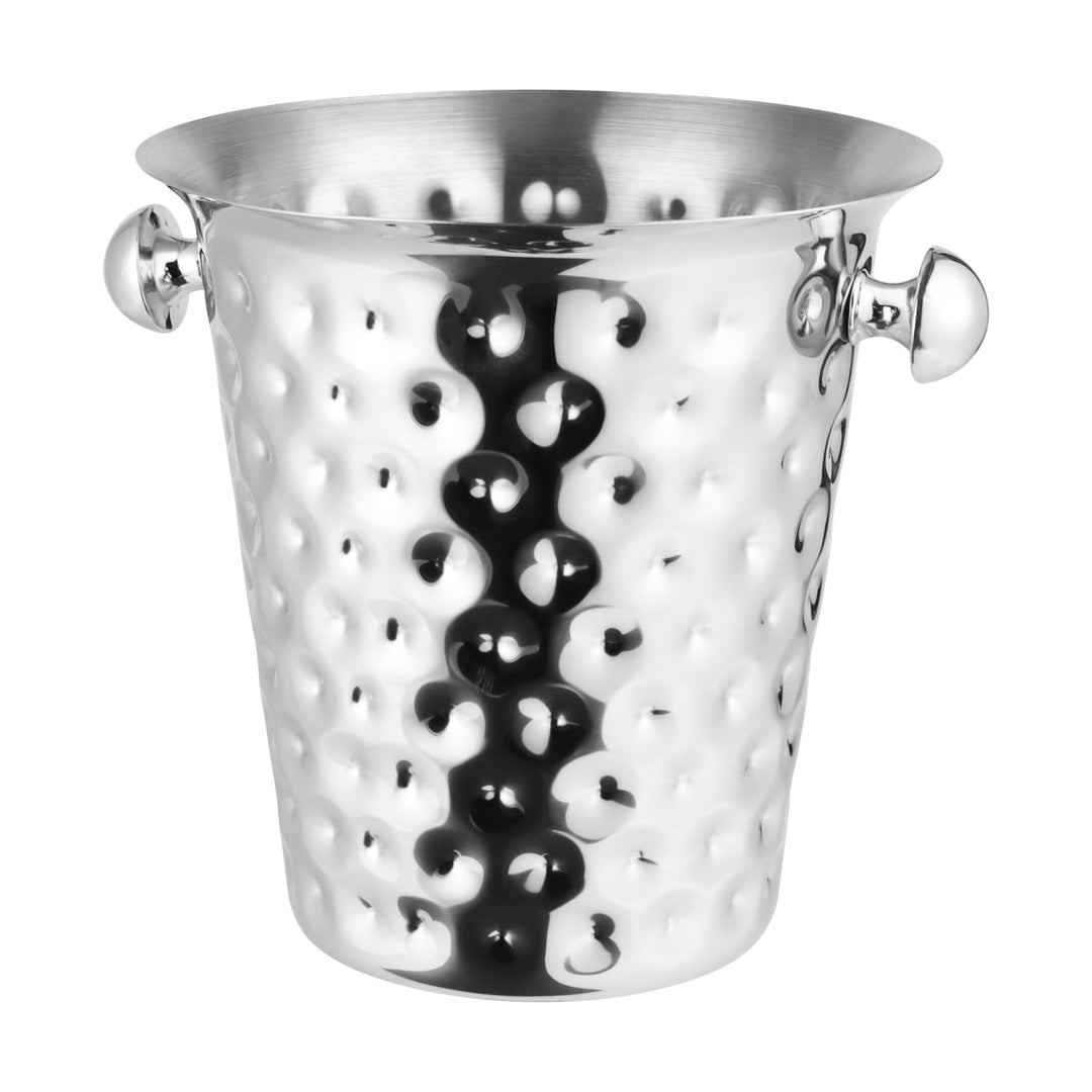 Sektkühler, Eiskübel Edelstahl 5l,Champagner Kühler mit Griff für Bar, Party, Grill (Silber), Silber