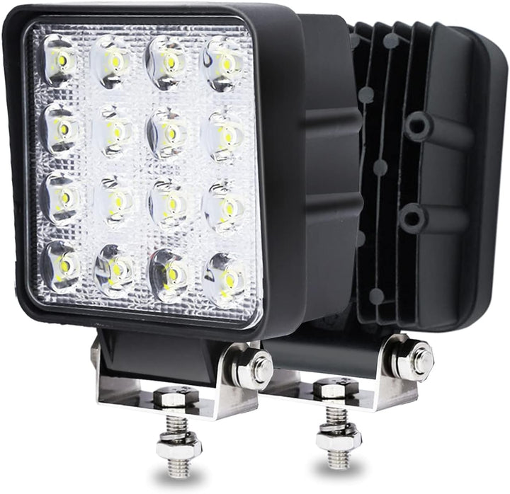 Tubiaz 2 X 48W LED Arbeitsscheinwerfer 12V, LED Scheinwerfer Zusatzscheinwerfer Flutlicht Wasserdich