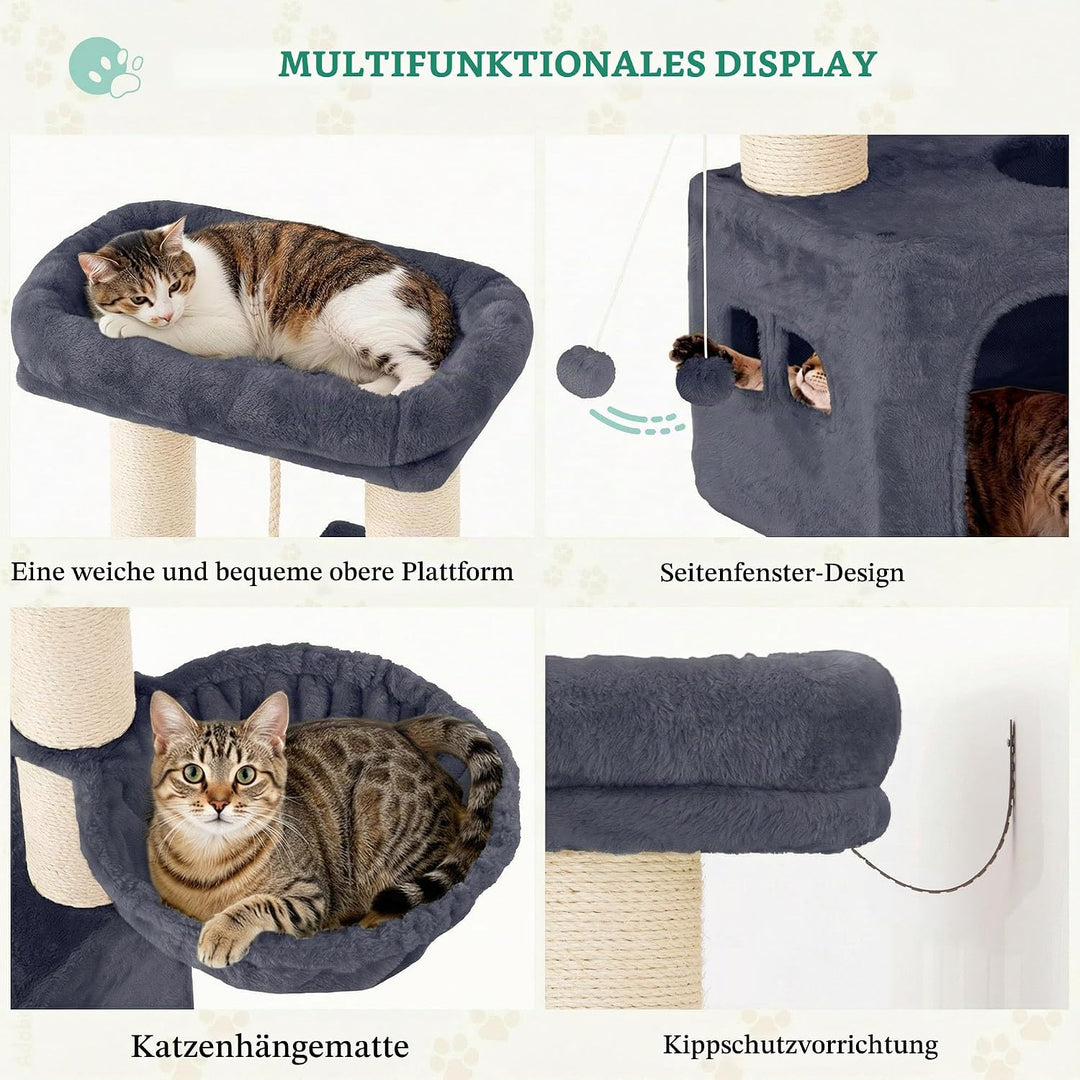 YITAHOME Kratzbaum, Katzenkratzbaum, für Grosse Katze, Katzenbaum, Katzenbürsten, 11 cm Dicke Stämme