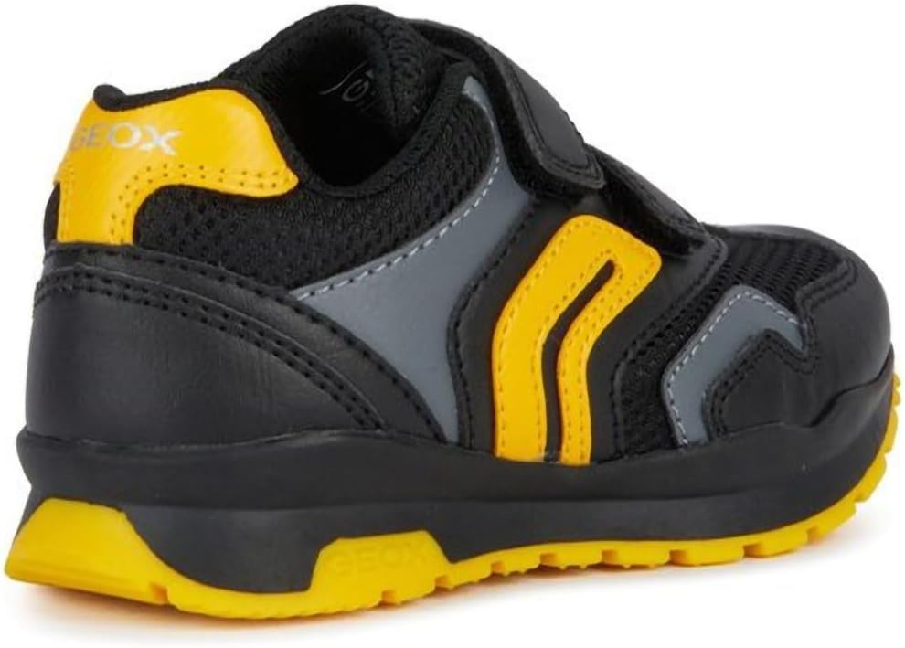 Geox J Pavel A Jungen Sneakers 27 EU Black Yellow, 27 EU Black Yellow