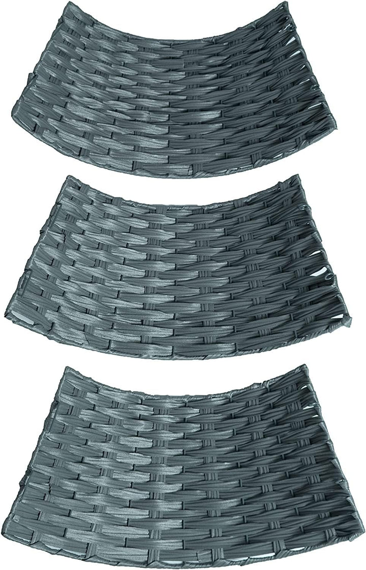 RELSY Grauer Weihnachtsbaumrock, Weidenkorb, Weihnachtsbaumsockel, Weihnachtsbaumrock, Rattan, Weide