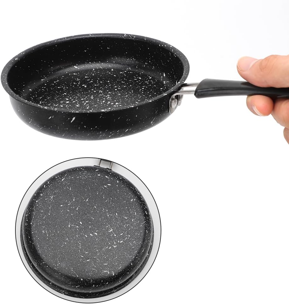 RANJIMA Mini Pfanne, Ø 16cm Klein Pfanne Antihaft Induktionspfanne mit Hitzebeständig Griff, Antihaf