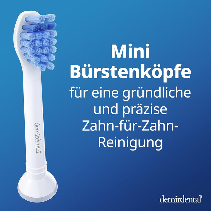 8er demirdental Ersatzbürsten passend für Philips Sonicare, Mini Aufsätze & Aufsteckbürsten, Medium