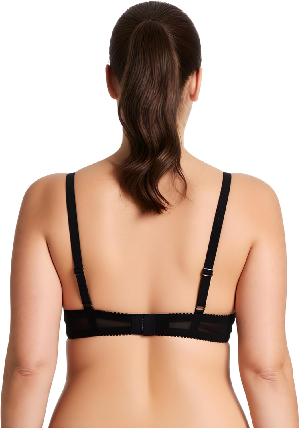 Curve Muse Damen Leicht gepolstert in Übergrösse Vollständige Abdeckung Bügel Spitzen-BH-2PK 70D Sch