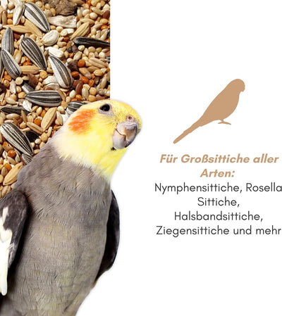 SUPRAVIT Grosssittichfutter 25 kg - Körnermischung für Grosssittiche - Grosssittich Vogelfutter mit