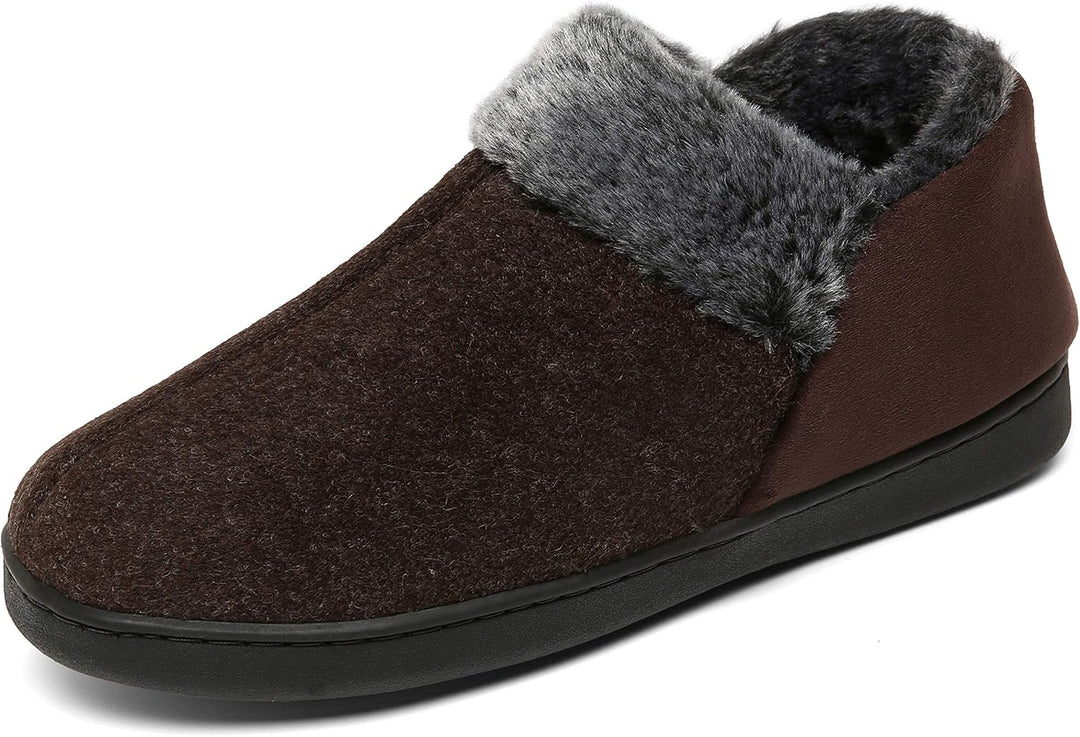 Mishansha Herren Winter Warme Hausschuhe Memory Foam Plüsch Pantoffeln,Gr.39-48 Kaffee 39 EU, Kaffee