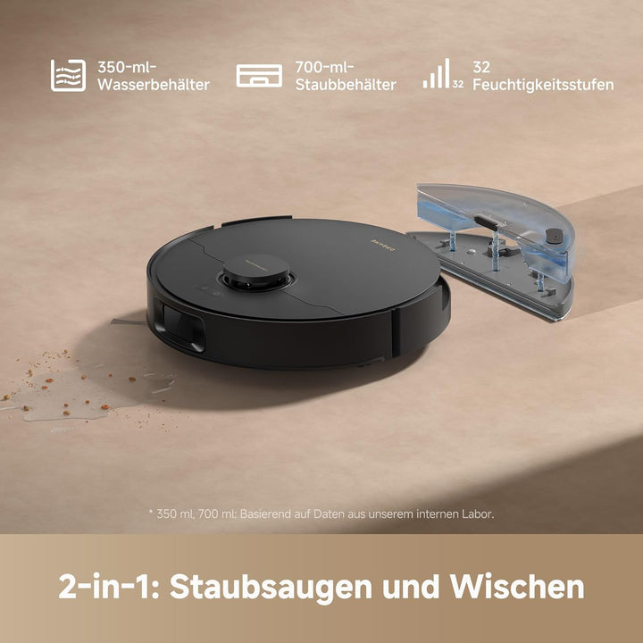 dreame D20 Saugroboter, 13.000 Pa Saugkraft, DuoBrush für Tierhaare, LDS-Navigation, 2-in-1: Staubsa