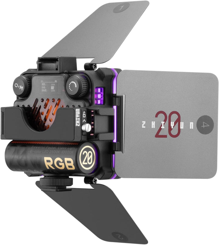 ZHIYUN FIVERAY M20C Combo 20W RGB Videoleuchte für Videoaufnahmen mit Bluetooth-Netz, Spitzenbeleuch