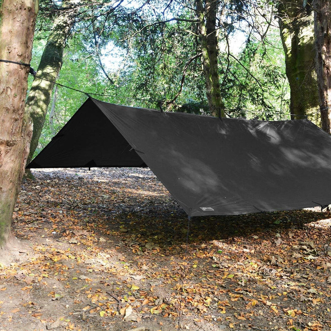 DD Plane, 3 m x 3 m, leicht, vielseitig und robust, jet black Schwarz, Schwarz