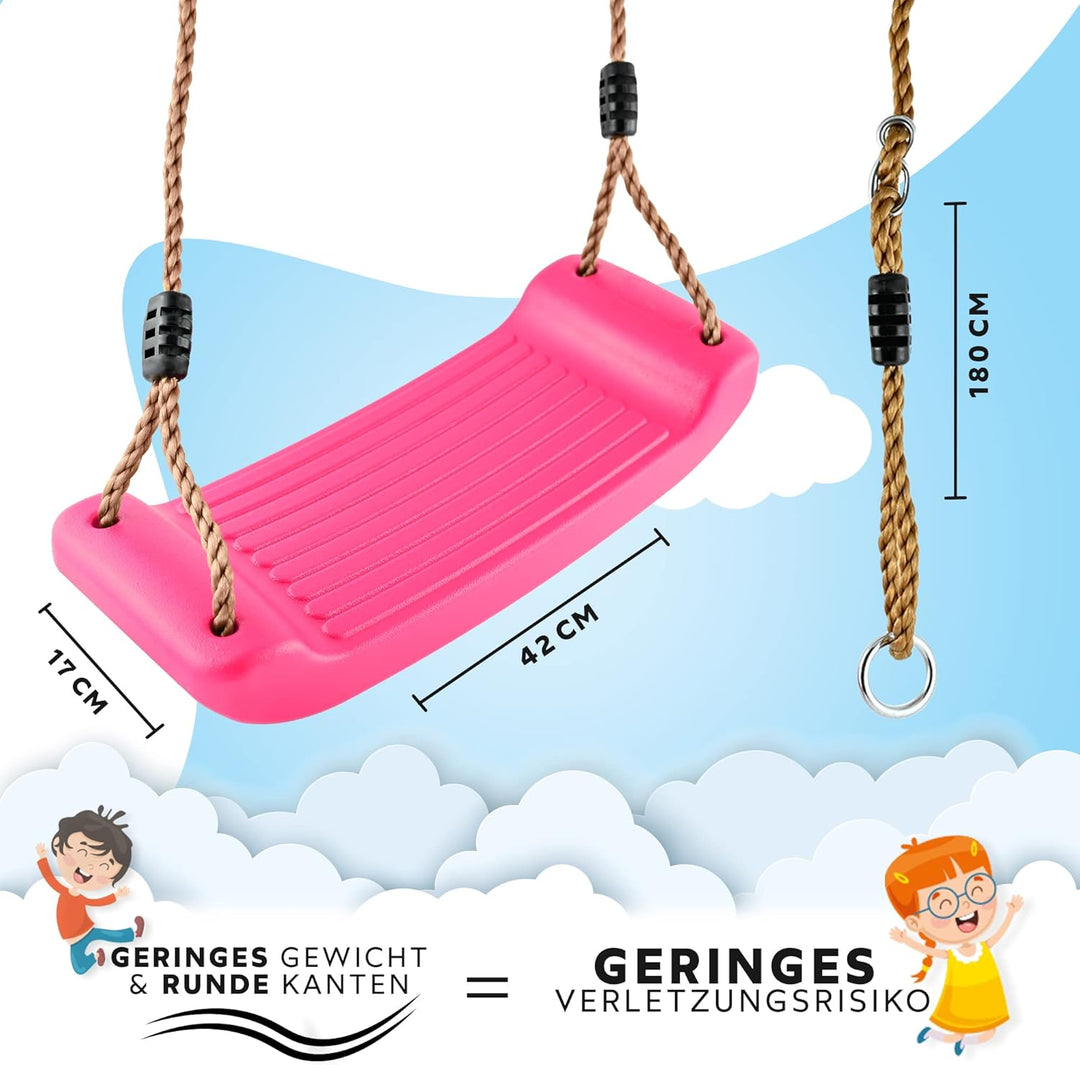 GO!elements Schaukel Garten - Kinderschaukel Outdoor Indoor - Schaukelsitz Schaukelbrett Brettschauk