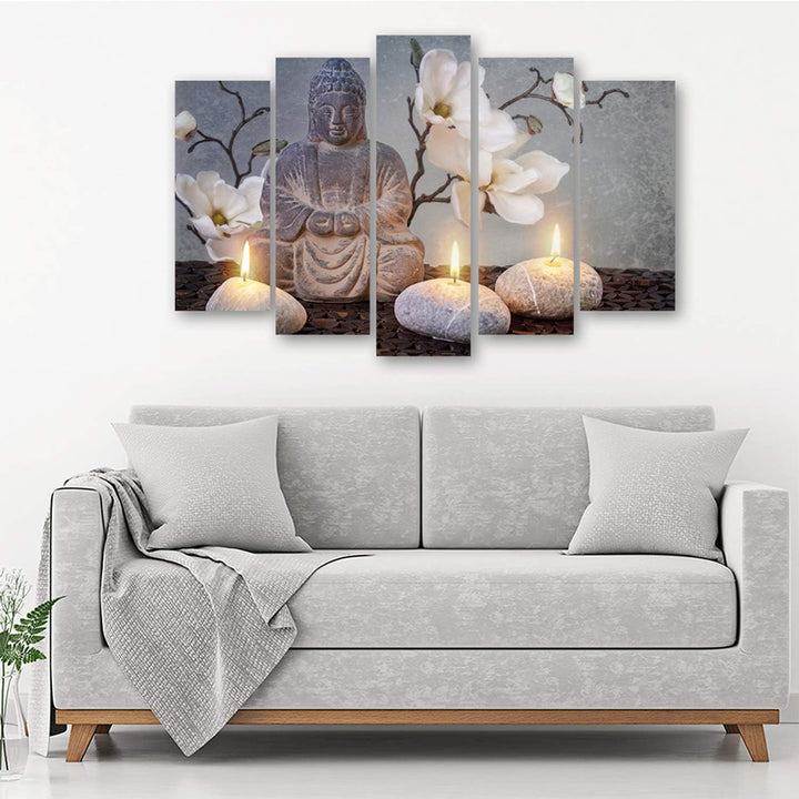 Feeby. Leinwandbild - 5 Teile - Bilder, Wand Bild, Wandbilder, Kunstdruck XXL, 5-Teilig, Typ A, 200x