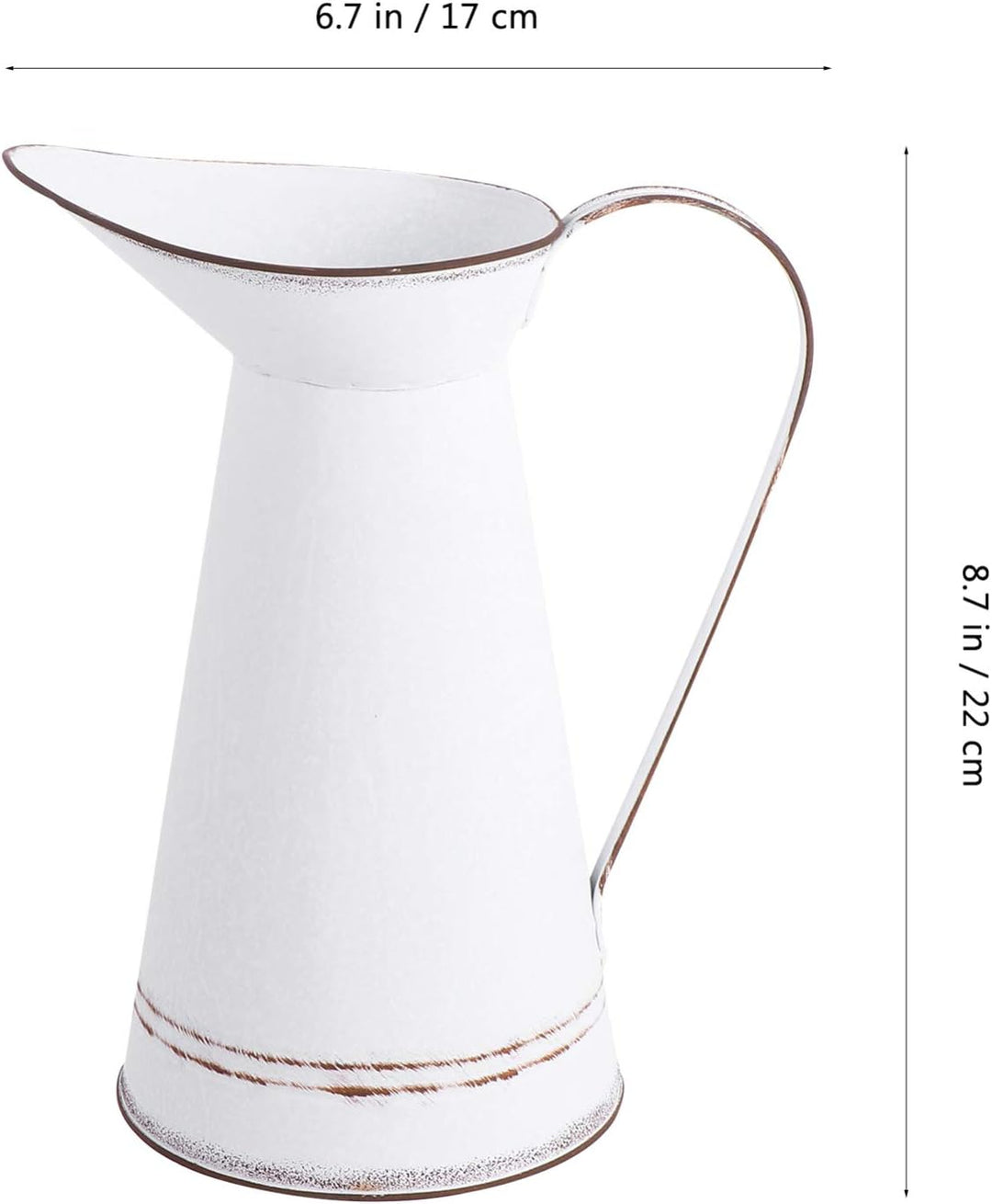 YARNOW Shabby Blumenvase Vintage Giesskanne Rustikaler Blumentopf Shabby Chic Deko Eisen Landhaus Va