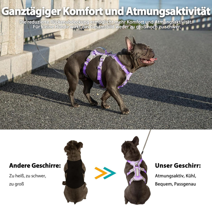 Huntboo Sicherheitsgeschirr Hund Ausbruchsicher, Panikgeschirr für Hunde, Reflektierendes Geschirr m