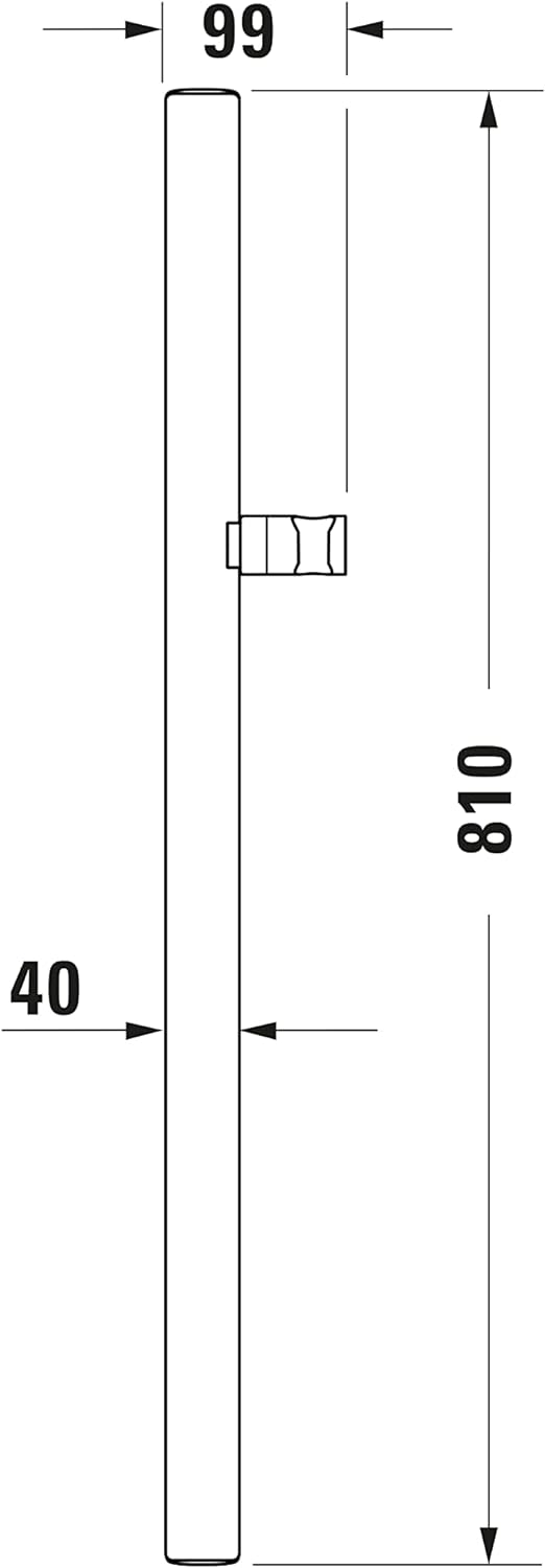 Duravit Universal Duschstange, Brausestange mit höhenverstellbarer Handbrausehalterung, variable Dus