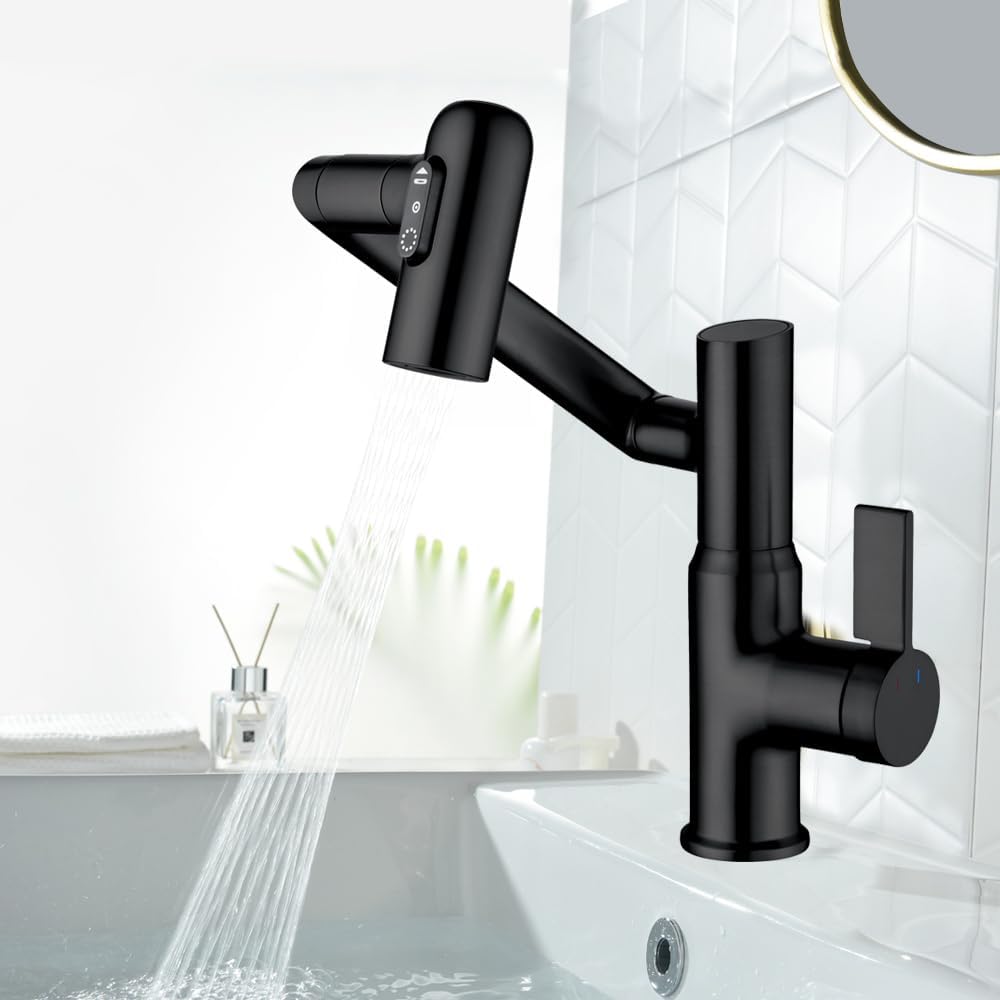 Smart Temperature Bathroom Wasserhahn, Einhebel-Badezimmer-Wasserhahn, Waschbeckenarmatur, Küchenarm